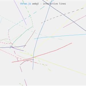 three.js webgl - 交互式线条