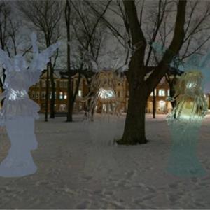 three.js webgl - 材质 - 立方体折射 [露西]