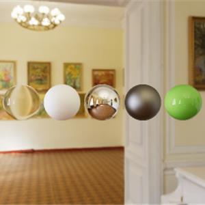 threejs webgl - 材质 - 基于等矩形EXR图像基础照明