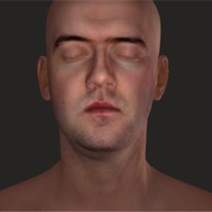 three.js webgl - 材质 - 法线贴图 [Lee Perry-Smith]