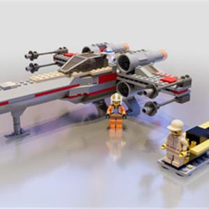 Three.js GPU路径追踪器 - 乐高X翼战机渲染演示