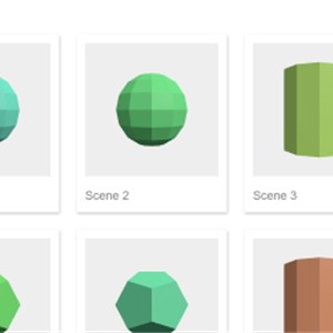 Three.js WebGPU 多画布渲染示例