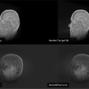 three.js webgpu - 渲染目标数组与3D渲染目标演示
