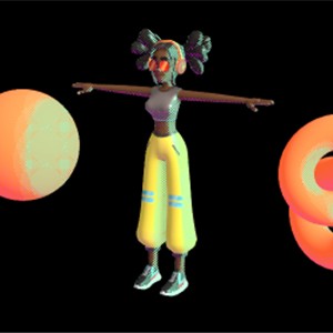 Three.js WebGPU - 半色调网点效果演示